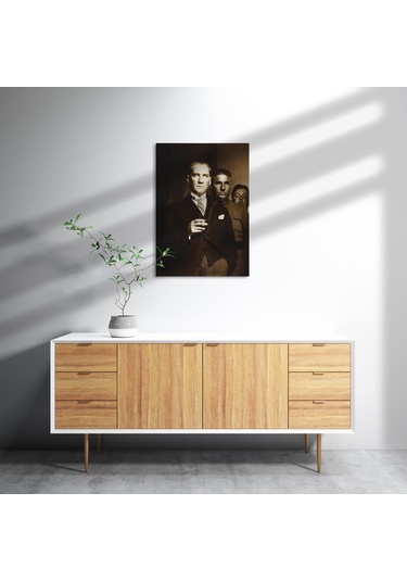 Cakasepetim Mustafa Kemal Atatürk Karizmatik Ahşap Mdf Tablo