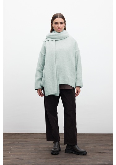 Yumuşak Atkı Mavi Mavi