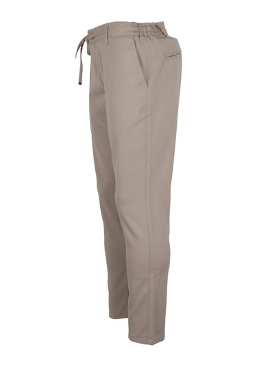 Erkek Jogger Pantolon Bel Bağcıklı Dar Kesim Rar01342 Krem