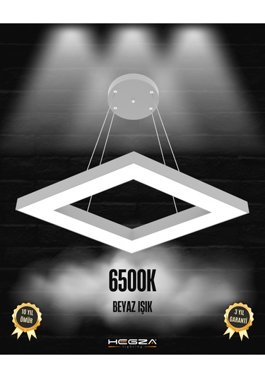 Rombo Gri Kasa, Beyaz Işık Modern Sarkıt Led Avize GRİ RENK