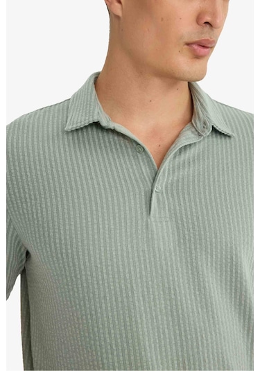 DeFacto Slim Fit Dar Kesim Polo Yaka Pamuklu Kısa Kollu Tişört X2594AZ25SPGN1217