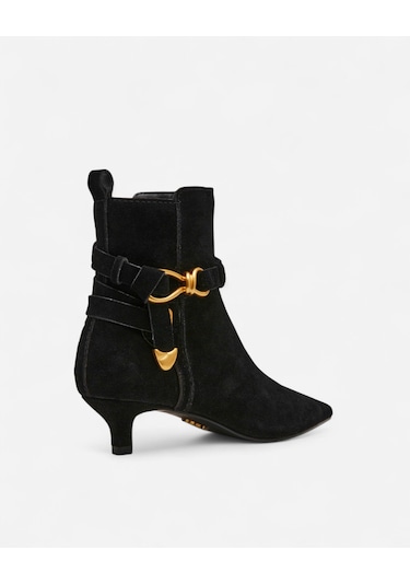Steve Madden Roller Black Sued Kadın Siyah Topuklu Bot Roller