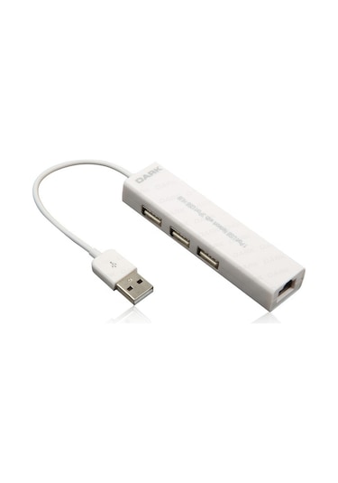 Dark (DK-AC-USB23L) Connect Master U23L Ethernet Girişli USB 2.0 3 Port USB Çoklayıcı