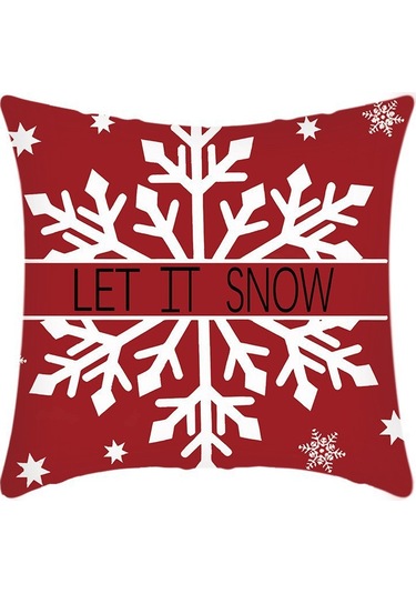 Cartoon Hand-painted Style Christmas Decorative Pillow No.40 Ekru