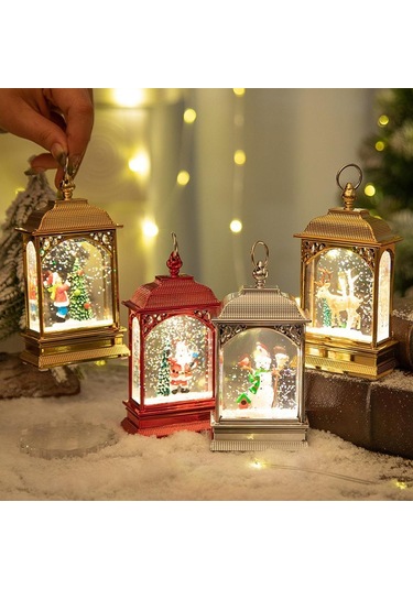 Suntek Yılbaşı Kar Küresi El Sanatları Adamı Tatil İçin 7cmx3.8cmx13cm