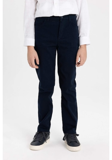 Defacto Erkek Çocuk Düz Paça Gabardin Pantolon X4224a626spnv146 Lacivert-nv146