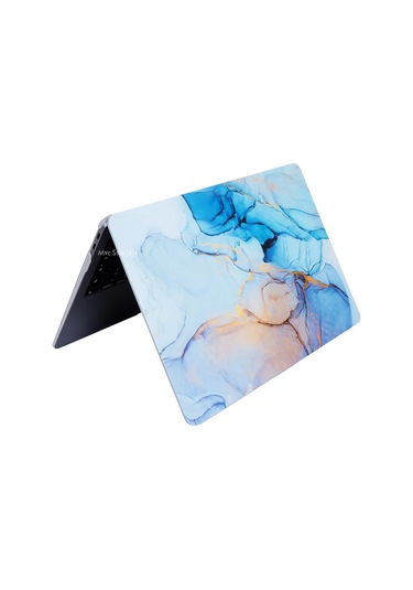 Macbook Uyumlu Air M1 Kılıf 13 İnç Maarble14nl Touchıd'li M1 Air A2337 A2179 A1932 İle Uyumlu Açık Mavi