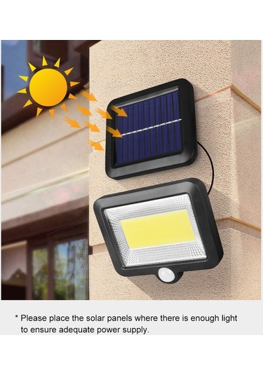 Cbtx 100-led Cob Güneş Güvenliği Gece Lambası Dış Mekan Bahçe Duvar Lambası Diğer