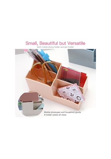 Dianziye Ofis Masa Düzenleyici: Telefon Tutucu Ve Kalemlik - Gri Renkli Çok Amaçlı Masa Gereci Diğer