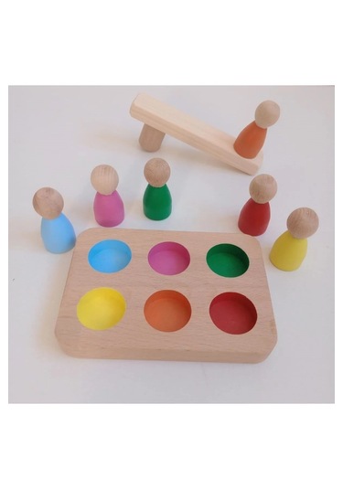 Peg Bebek Ve Tabla Eşleştirme 6 Lı Insan Figürleri Waldorf