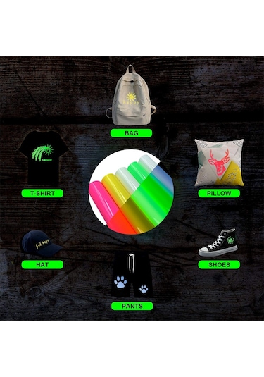 30 X 50cm Aydınlık Pu Gravür Filmi Isı Transferi Vinil Yeşil Parlayan Yeşil Işık