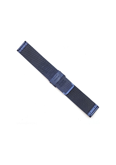 Hasır Kol Saat Kordonu Lacivert Ince Çelik 22 Mm ( Ø 1,5)