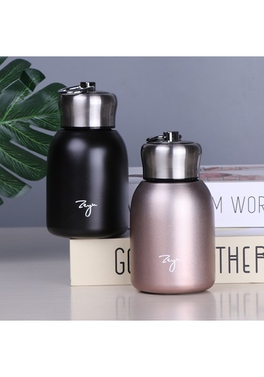 Monyee 300ml Pembe Altın Paslanmaz Çelik Büyük Kumluca Termos Bardak, Öğrenci Spor İçin Taşınabilir, Ev Kullanıma Uygun, Hediye Kaliteli Gül Altını