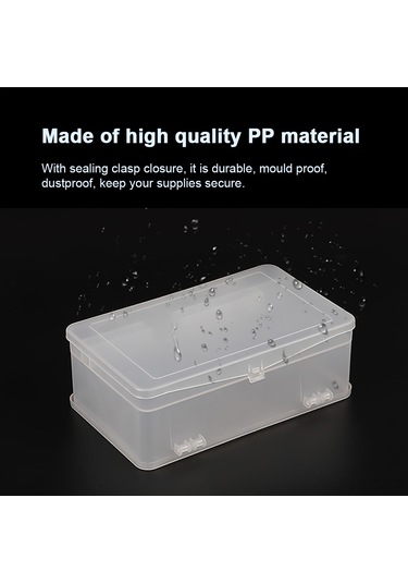 Reedark Pp Malzeme Nagel Çalışma Kutusu, İki Katlı Şeffaf Kapaklı, Tüm Nagel Aletlerini Ve Kozmetikleri Güvenli Saklama Kutusu