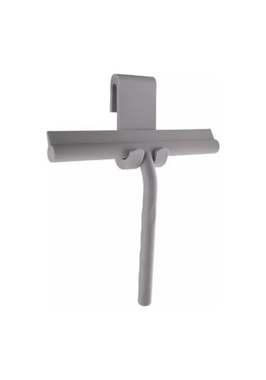 Mufunye Gri Silikon Cam Sılama Aleti - Duş Kapısı, Banyo, Araba Camı Temizleyici - Halka İle Kolay Asma - Dayanıklı Temizlik Gereci Gri