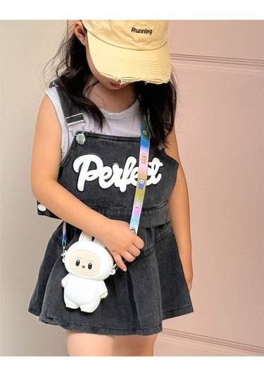 Snapbuy Silikon Bozuk Para Çantası, Labubu Şekilli Çocuk Cüzdanı Beyaz