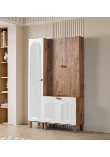 Bera Beyaz - Atlantik Çam 3 Kapılı Çiğdem Portmanto