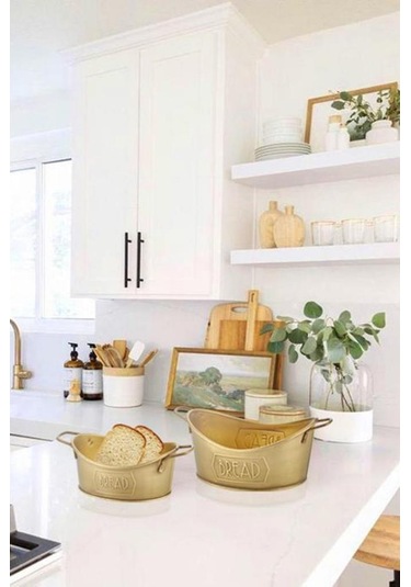 The Mia Ekmek Servisi 23x14 Cm Gold Altın