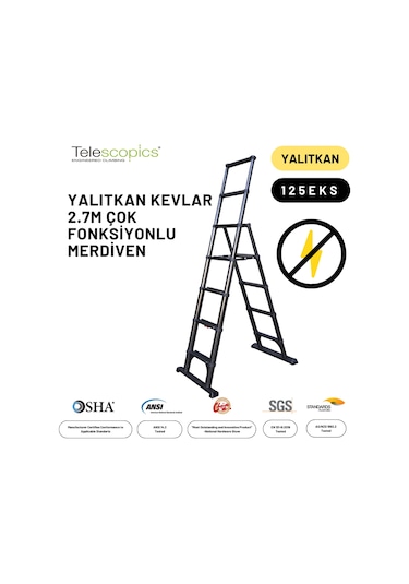 2.7m Kevlar Yalıtkan Çok Fonksiyonlu Merdiven 20ackv - 125eks