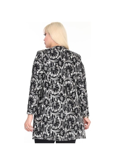 Büyük Beden 3925 Siyah Ceket+bluz Takım 001