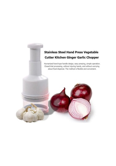 Stainless Steel Onion Cutting Instrument / Ginger Garlic Cutter, Size: 22x8x8cm, Random Color Delivery Diğer