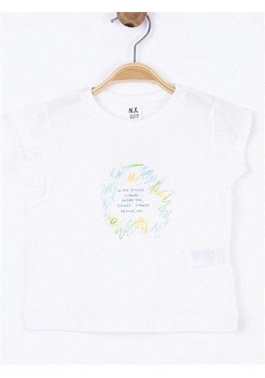 Nk Kids Kız Bebek Time Yazılı Pamuklu Tshirt-11896 Ekru