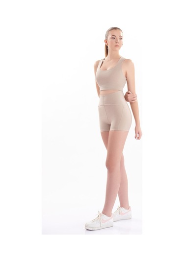 Josejuan Kadın Spor Şort Toparlayıcı Sıkılaştırıcı Yüksek Bel 7500-taş Taş