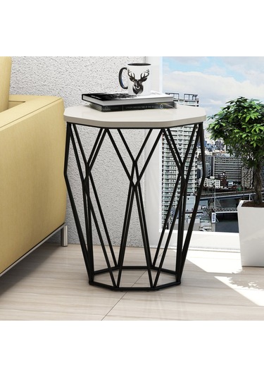 Variant Sofya Metal Yan Sehpa - Krem