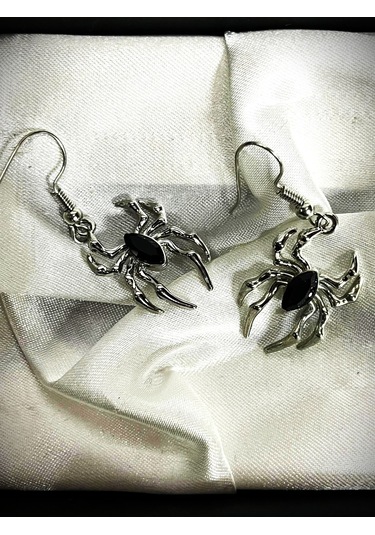 Dükkan Design Onix Taşlı Örümcek Küpe Gümüş