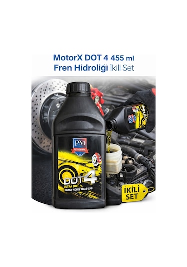 Fren Hidrolik Yağı Dot 4 455 Ml İkili Set Üstün Isı Dayanımlı