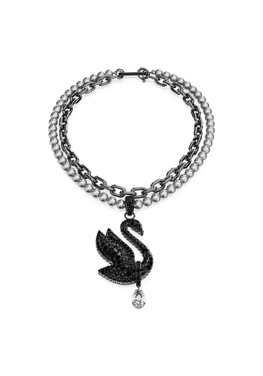5688747 Swarovski Kolye Swan:choker Bla/bru Çok Renkli