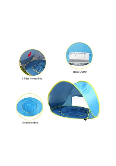 Artfulabode Uv Taşınabilir, Renkli Pratik Otomatik Korumalı, Kazıklı İçin Havuz Geeroyoo Çok Çadırı Bebekler Açılır, 4 - Rx Çok Renkli