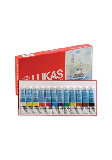 Lukas Aquarell Studio Tüp Sulu Boya Seti 12 Renk x 12 Ml.