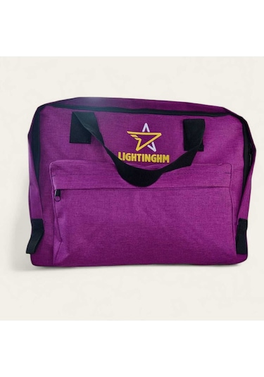 35 Litre 3 Cepli Seyahat Spor Gezi Suya Dayanıklı Uzun Askılı Kabin Boy Mor Omuz El Çantası Mor