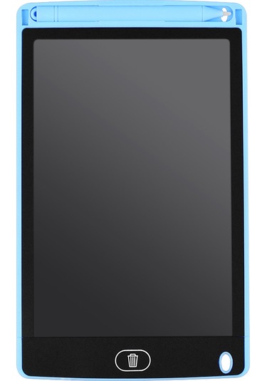 Neevoyu Mavi 8.5 İnç Lcd Yazı Tahtası - Kalın Kalemle Çocuk Çizim Paneli, Not Tahtası, Dahili Pil, Tek Tuş Silme, Kağıt Tasarrufu Mavi