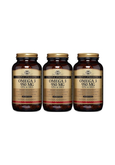 Omega-3 950 Mg 100 Kapsül 3 Adet