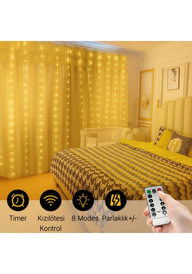 Su Geçirmez Led Dize Işıklar Uzakta Kumandalı Parti Düğün Ev Gün Işığı