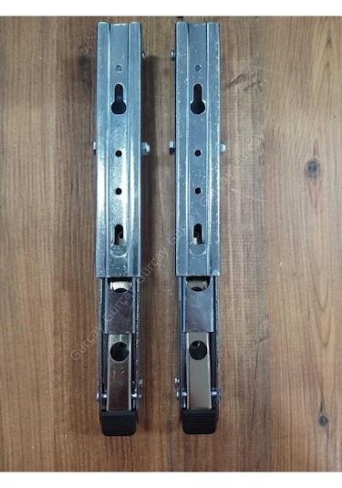 Mandallı Katlanabilir Masa Konsolu 1 Çift Çinko 40cm Gri