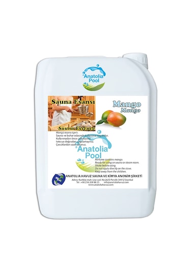 Sauna Buhar Esansı Mango 5 Lt Anatolıa Pool Sauna Essence Mango