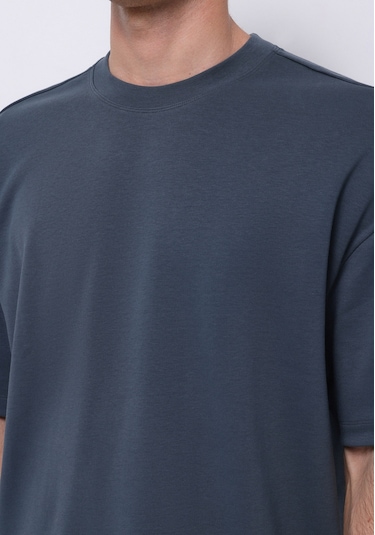 Colins Oversize Fit Yuvarlak Yaka Düz Erkek Mavi Kısa Kol Tişört Cl1076602 Q1.v1 Inv Indigo Colins Oversize Fit Yuvarlak Yaka Düz Erkek Mavi Kısa Kol Tişört Cl1076602 Q1.v1 Inv Indigo