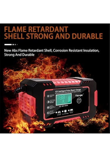 Padalink 12v 4ah-100ah Akıllı Akü Şarj Cihazı, Agm/gel/sla Islak Aküler İçin Tam Otomatik Mikroişlemci Kontrollü Şarj Aleti