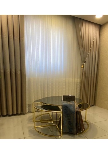 Lora Gri 1/3 Sık Pile Fon Perde Apm Gri