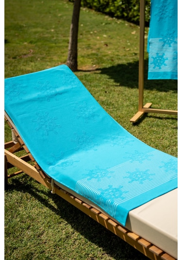 Menderes Home Cotton Collection Bukle Plaj Havlusu Çark Turkuaz