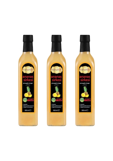 Hanzade Bitkisel Ananas Sirkesi 3 x 500 ML