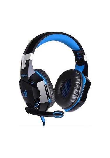 Fastbuy G2000 Oyuncu Kulaklığı - 50mm Sürücü, Deri Kaplı, Led Işık, Mikrofonlu, Usb+3.5mm, Düşük Frekans, Uzun Konfor