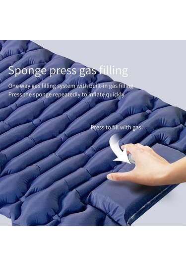 Gm-am25 Naylon + Tpu Şişme Uyku Mat Pres Tipi Şişirme Hava Yatağı Yastık İle Kamp Pedi 001