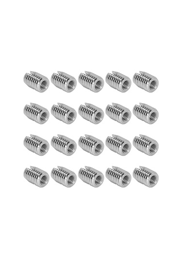 20pcs Yuvalı Dişli Ekler 302 Paslanmaz Çelik Kendi Kendine Tapma İplik Ekleri M6x1.0 M10x1.5 L14mm