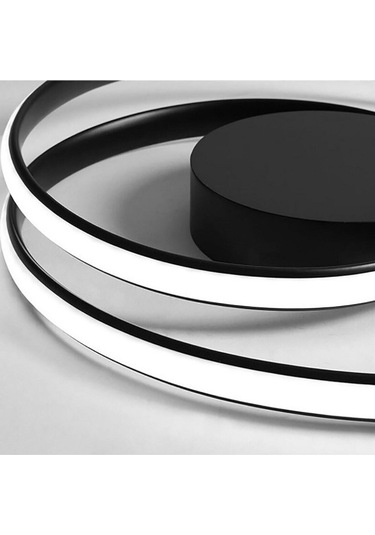 Ledli Tavan Tipi Salto Plafonyer Avize Siyah - Sarı