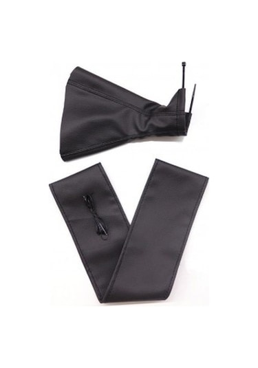 Honda Civic 2017 Uyumlu Direksiyon Kılıfı Ve Vites Körüğü Siyah Deri Siyah Nakışlı