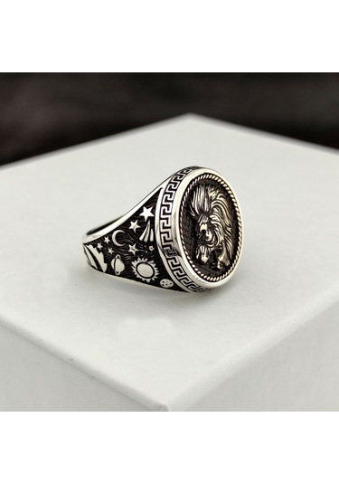 Fkgümüş 925 Ayar Gümüş Aslan Burcu Yüzük